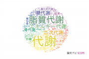 【論文データ】metabolism（代謝）の国内研究動向まとめ