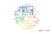 【論文データ】working memory（作業記憶）の国内研究動向まとめ