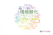 【論文データ】anodization（陽極酸化）の国内研究動向まとめ