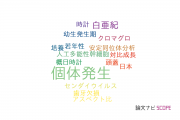 【論文データ】ontogeny（個体発生）の国内研究動向まとめ