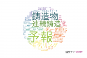 【論文データ】casting（鋳造物）の国内研究動向まとめ