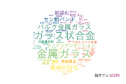 【論文データ】metallic glass（ガラス状合金）の国内研究動向まとめ
