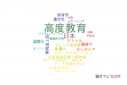 【論文データ】higher education（高度教育）の国内研究動向まとめ