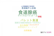 【論文データ】esophageal adenocarcinoma（食道腺癌）の国内研究動向まとめ