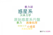 【論文データ】planets and satellitesの国内研究動向まとめ