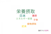 【論文データ】nutrient intake（栄養摂取）の国内研究動向まとめ