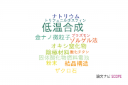 【論文データ】low temperature synthesis（低温合成）の国内研究動向まとめ