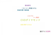 【論文データ】CVD diamond（CVDダイヤモンド）の国内研究動向まとめ