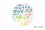 【論文データ】optics（光学）の国内研究動向まとめ