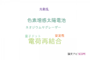 【論文データ】charge recombination（電荷再結合）の国内研究動向まとめ