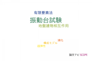 【論文データ】shaking table test（振動台試験）の国内研究動向まとめ