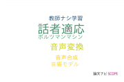 【論文データ】speaker adaptation（話者適応）の国内研究動向まとめ