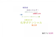 【論文データ】chemical potential（化学ポテンシャル）の国内研究動向まとめ