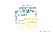 【論文データ】anticancer activity（抗癌活性）の国内研究動向まとめ