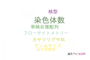 【論文データ】chromosome number（染色体数）の国内研究動向まとめ