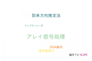 【論文データ】array signal processing（アレイ信号処理）の国内研究動向まとめ