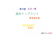 【論文データ】immediate loadingの国内研究動向まとめ