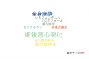 【論文データ】postoperative nausea and vomiting（術後悪心嘔吐）の国内研究動向まとめ