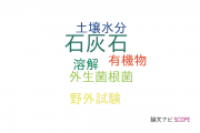 【論文データ】limestone（石灰石）の国内研究動向まとめ