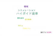 【論文データ】hypoid gear（ハイポイド歯車）の国内研究動向まとめ