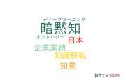 【論文データ】tacit knowledge（暗黙知）の国内研究動向まとめ