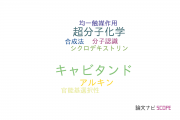 【論文データ】cavitands（キャビタンド）の国内研究動向まとめ